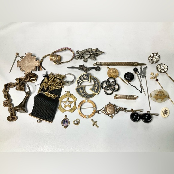 Victorian Jewelry - Antique Victorian Jewelry Lot 27 Pieces